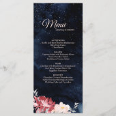 Sterrennacht Floral Wedding Menu (Voorkant)