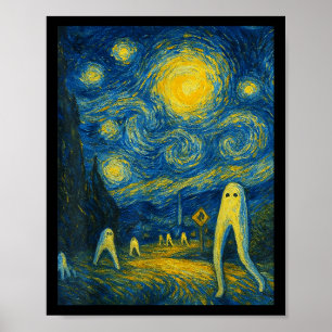 Sterrennacht Fresno Nightcrawler Van Gogh Hallowee Poster