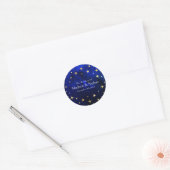 Sterrennacht Galaxy Bruiloft Ronde Sticker (Envelop)