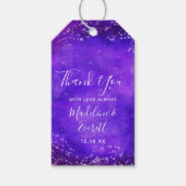 Sterrennacht Galaxy Waterverf bruiloft dank u Cadeaulabel (Voorkant)