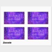 Sterrennacht Galaxy Waterverf bruiloft dank u Rechthoekige Sticker (Vel)