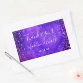 Sterrennacht Galaxy Waterverf bruiloft dank u Rechthoekige Sticker (Envelop)