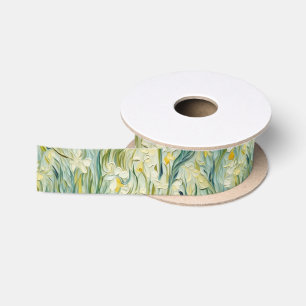 Sterrennacht-geïnspireerde Floral Paint Textured-s Lint