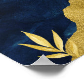 Sterrennacht - goudsilhouet poster (Hoek)