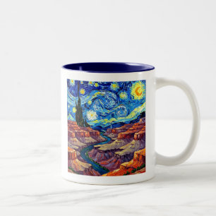 Sterrennacht Grand Canyon Arizona Tweekleurige Koffiemok