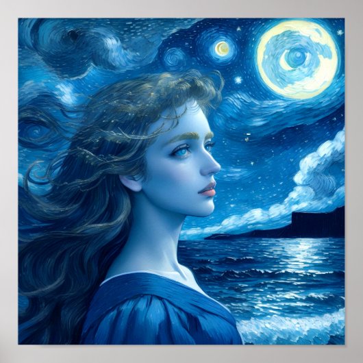 Sterrennacht 🌌 - Grieks Godin Fantasie Poster #12 (Voorkant)