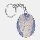 Sterrennacht Guardian Angel Custom Sleutelhanger (Voorkant Links)