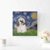 Sterrennacht - Havanees (#1) Vierkante Klok (Huis)