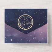 Sterrennacht Hemelse bruiloft All In One Uitnodiging (Achterkant)