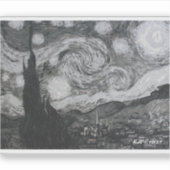 Sterrennacht I Vincent van Gogh Sticker (Voorkant)