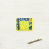 Sterrennacht in Gele Post-it Post-it® Notes (Op bureau)