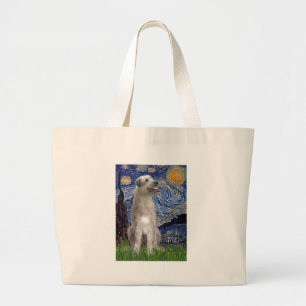 Sterrennacht - Irish Wolfhound Grote Tote Bag