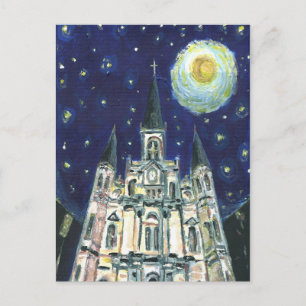 Sterrennacht kathedraal briefkaart