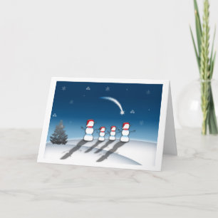 Sterrennacht kerstkaart feestdagen kaart