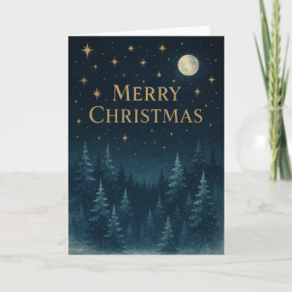 Sterrennacht kerstKaart Kaart