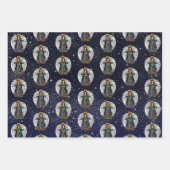 Sterrennacht Kerstmis 3 Variaties Inpakpapier Vel (Voorkant 2)