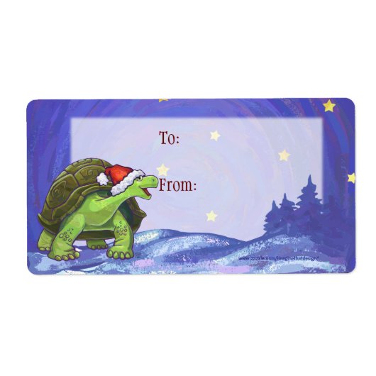 Sterrennacht Kerstmis Etiket (Voorkant)