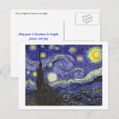 Sterrennacht Kerstmis, feestdag Feestdagenkaart (Voorkant / Achterkant)