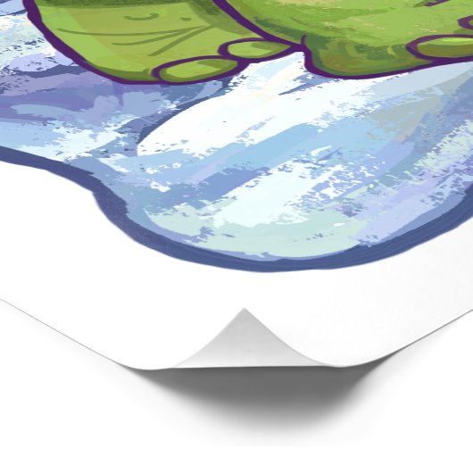 Sterrennacht Kerstmis Perfect Poster (Hoek)