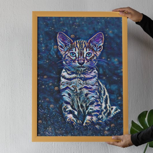 Sterrennacht Kitten Poster