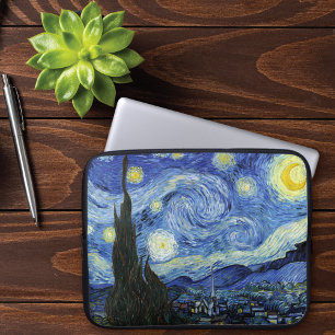 Sterrennacht Landschap Vincent van Gogh Laptop Sleeve