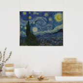 Sterrennacht Large Canvas Vincent Van Gogh Poster (Keuken)