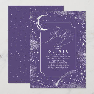 Sterrennacht Maan Mystiek Hemels Baby shower Kaart
