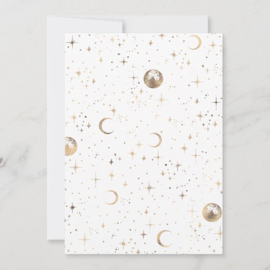 Sterrennacht Maan Mystieke Hemelse Verjaardag Kaart (Achterkant)