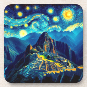 Sterrennacht Machu Picchu Peru Bier Onderzetter