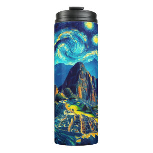 Sterrennacht Machu Picchu Peru Thermosbeker