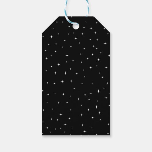 Sterrennacht met Ghosts&Pumpkins Halloween Cadeaulabel (Achterkant)