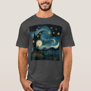 Sterrennacht met Hieronymus Bosch T-shirt