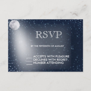 Sterrennacht met Moon Glow RSVP Kaartje
