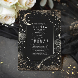 Sterrennacht Moon Mystiek Verlovingsfeest Kaart