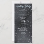 Sterrennacht Moon Phases Celestial Wedding Program (Achterkant)