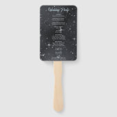 Sterrennacht Moon Phases Celestial Wedding Program Handwaaier (Achterkant)