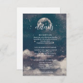 Sterrennacht Moonlight Wedding Enclosure Kaarten (Voorkant / Achterkant)