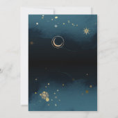 Sterrennacht Navy Blue Silver Glitter Wedding Kaart (Achterkant)