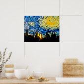 Sterrennacht New York Abstract Sky Poster (Keuken)