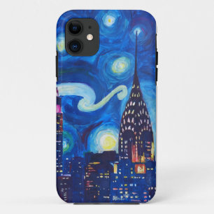 Sterrennacht New York iPhone 11 Hoesje