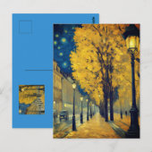 Sterrennacht op Andrássy Avenue, Boedapest Briefkaart (Voorkant / Achterkant)