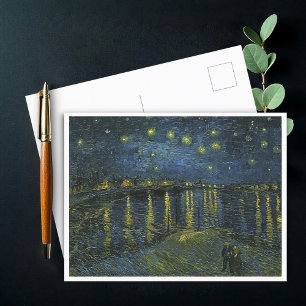 Sterrennacht op de Rhône, Vincent van Gogh Kunst Briefkaart