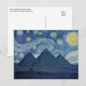 Sterrennacht over de Pyramiden Briefkaart (Voorkant / Achterkant)