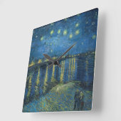 Sterrennacht Over de Rhône (1888) Vincent van Gog Vierkante Klok (Hoek)