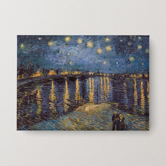 Sterrennacht over de Rhône door Vincent van Gogh Button (Voorkant)