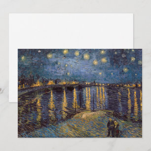 Sterrennacht over de Rhône door Vincent van Gogh Kaart