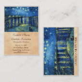 Sterrennacht over de Rhone Vincent van Gogh Visitekaartje (Voorkant / Achterkant)