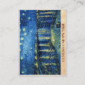 Sterrennacht over de Rhone Vincent van Gogh Visitekaartje (Achterkant)