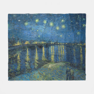 Sterrennacht over de Rijn (door van Gogh) Fleece Deken