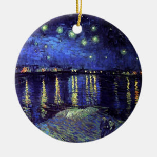 Sterrennacht over de Rijn door Van Gogh Keramisch Ornament